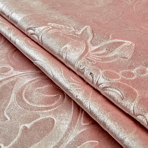 Miniatura 9 de Embossed desplazamiento de terciopelo Borgoña Tela Por El Patio