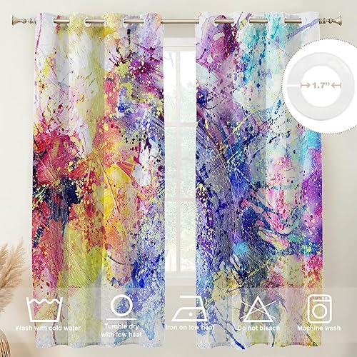 Miniatura 404 de Cenefas de cocina modernas con patrón de cobre marrón dorado para ventanas, cenefas opacas abstractas de marcas de arañazos y cortinas opacas