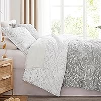 Vista 28 de Southshore Fine Living, Inc. Juego de funda de edredón tamaño King, reversible, juego de ropa de cama de microfibra de alta calidad, fácil cuidado