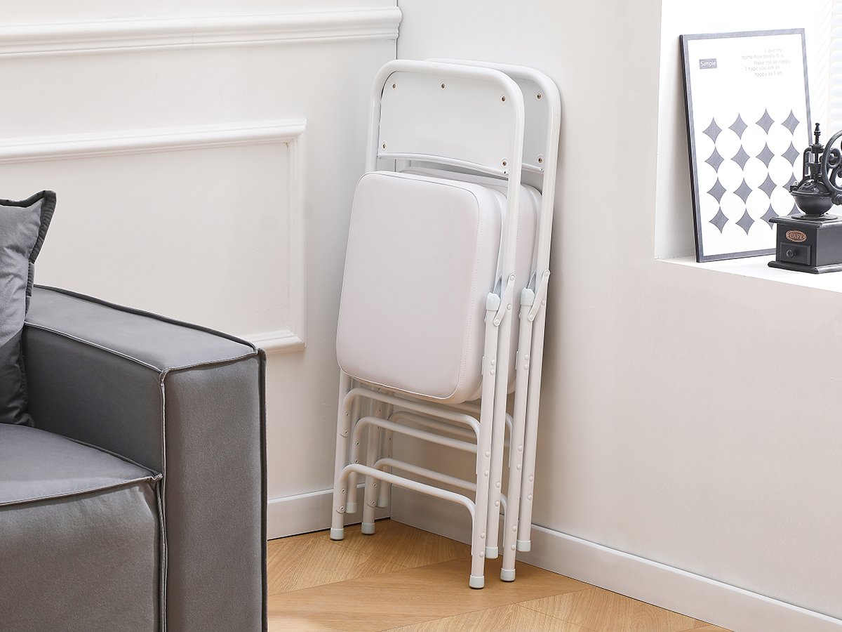 Amazon.com: KAIHAOWIN Metal Folding Chairs with Vinyl Padded Seat