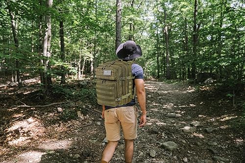 Miniatura 62 de LHI Military Tactical Backpack for Men Molle Daypack 45L Army 3 Days Assault Pack Bag Large Rucksack With Bottle Holder(12*20*12)