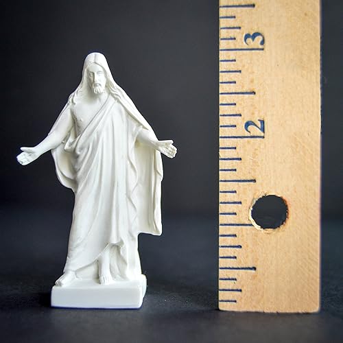 Miniatura 5 de Estatua de Christus SUD de mármol de inmitación (3")