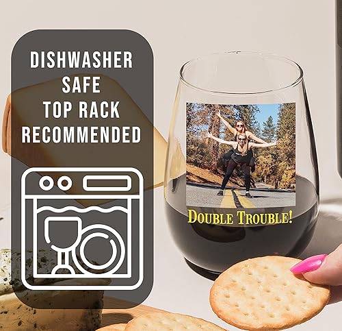 Miniatura 3 de Copa de vino personalizada de 17 onzas con foto impresa sin tallo, regalos de cumpleaños para mujeres, amistad, ideas de regalo para mejores amigas,