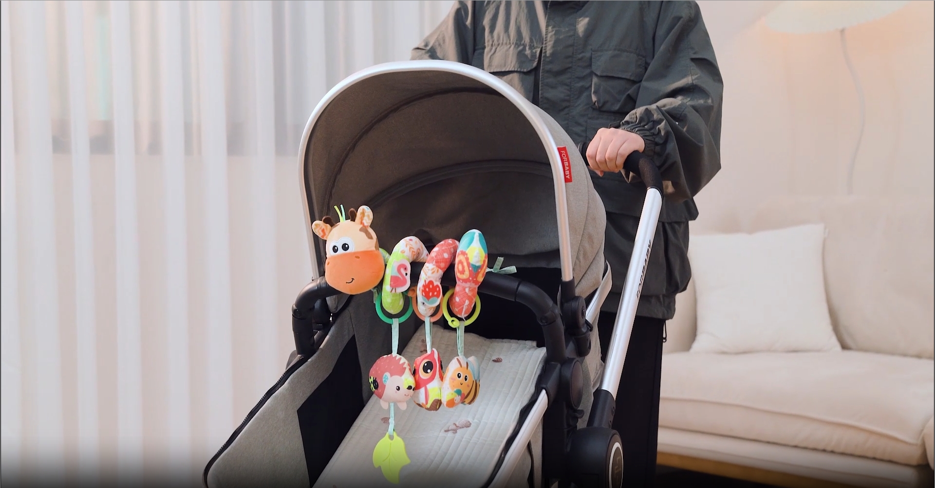 Amazon.com: Jollybaby Crib Stroller Car Seat Toys for Baby 0-3-6-9