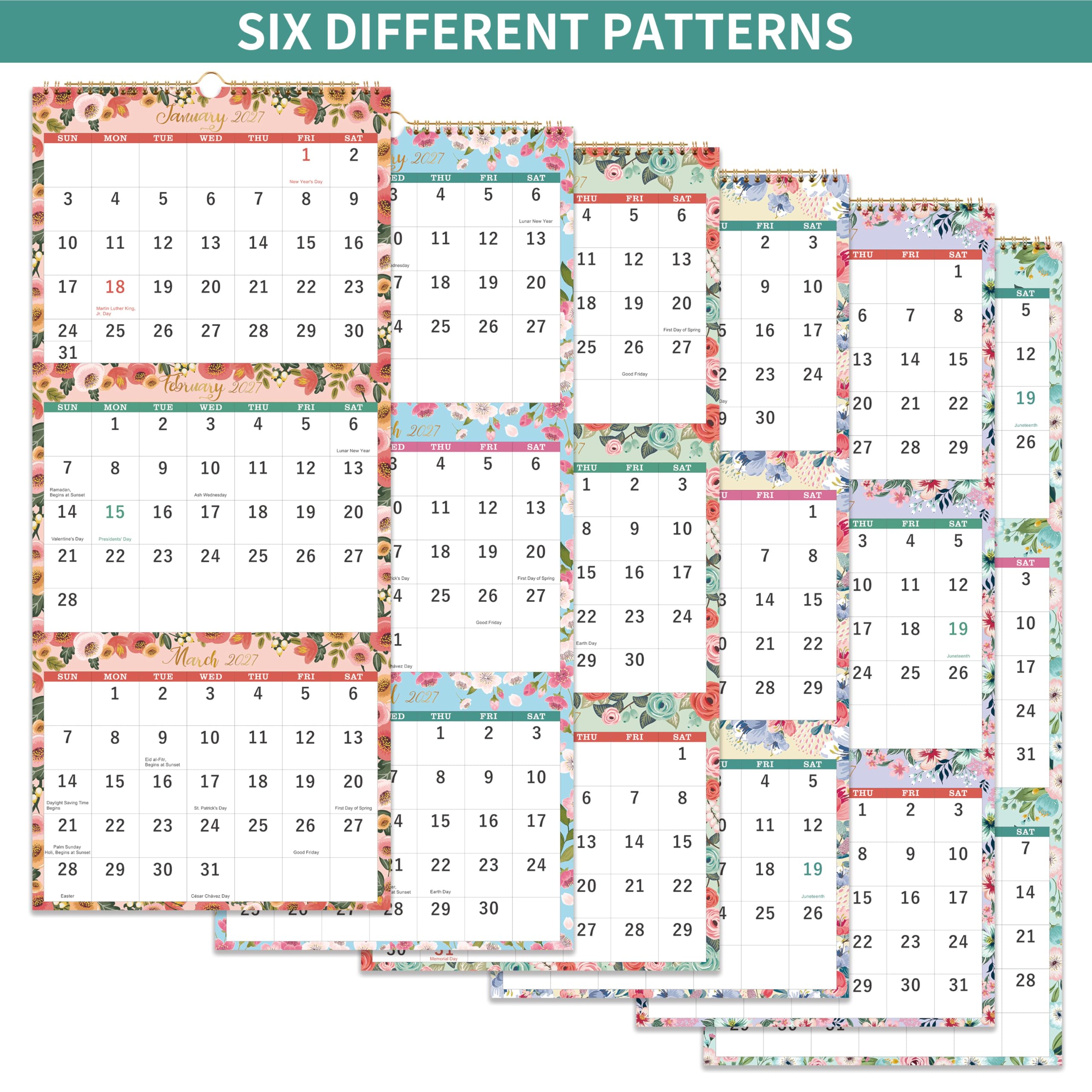2026 Calendar - 3 Month Wall Calendar 2026 Display (Folded in a