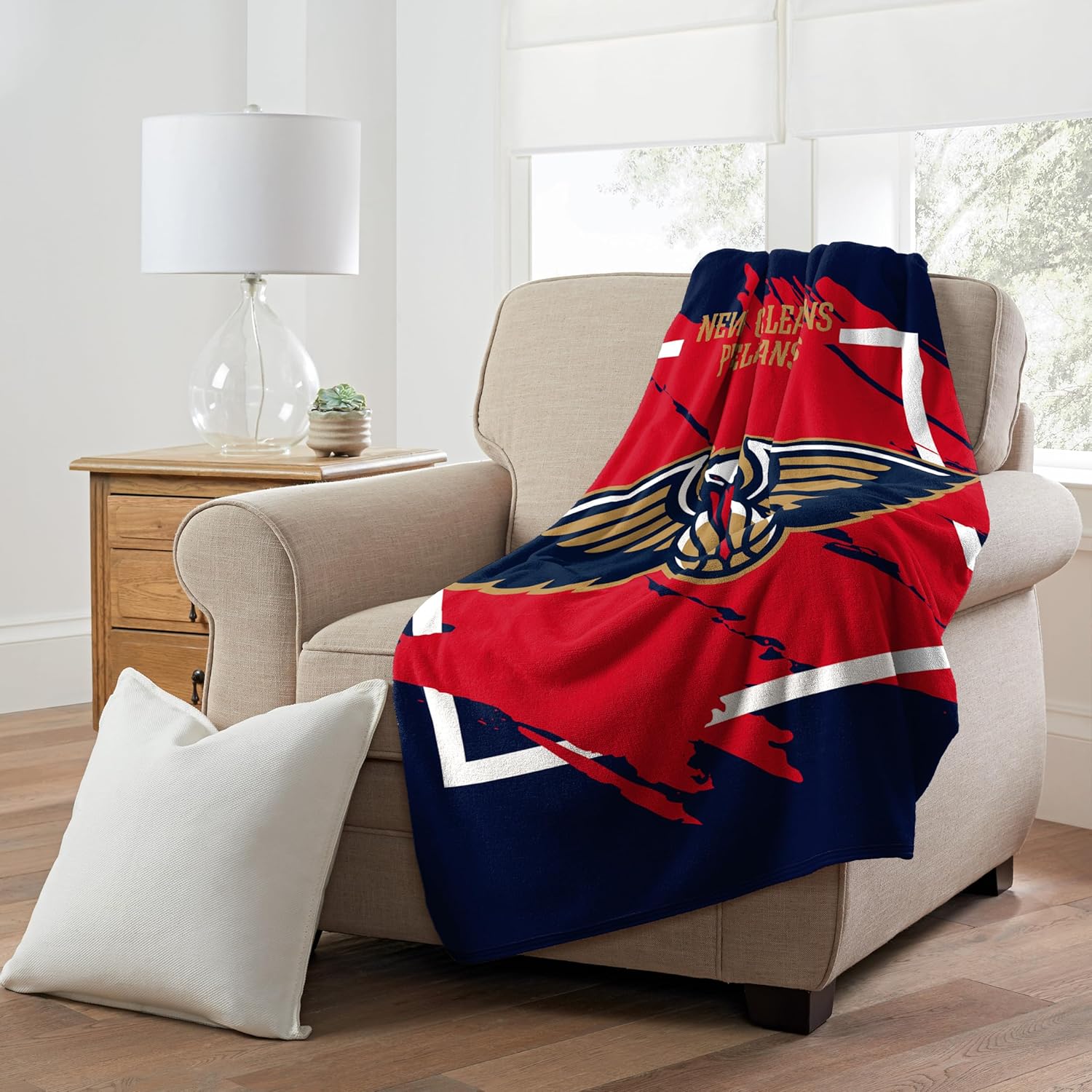 NORTHWEST NBA New Orleans Pelicans Micro Raschel Throw Blanket, 46" x 60", Dimensional
