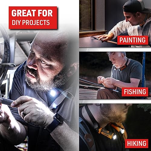 Miniatura 3 de EZRED NK15-OR ANYWEAR - Luz de cuello recargable para iluminación manos libres, naranja