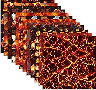 24 Sheets Lava Texture Pattern Paper 12'' x 12'' Lava Scrapbook Paper Pad Volcano Texture Double-Sided Scrapbook Specialty Patterned for Card Making, Origami, DIY Projects (12 Designs)