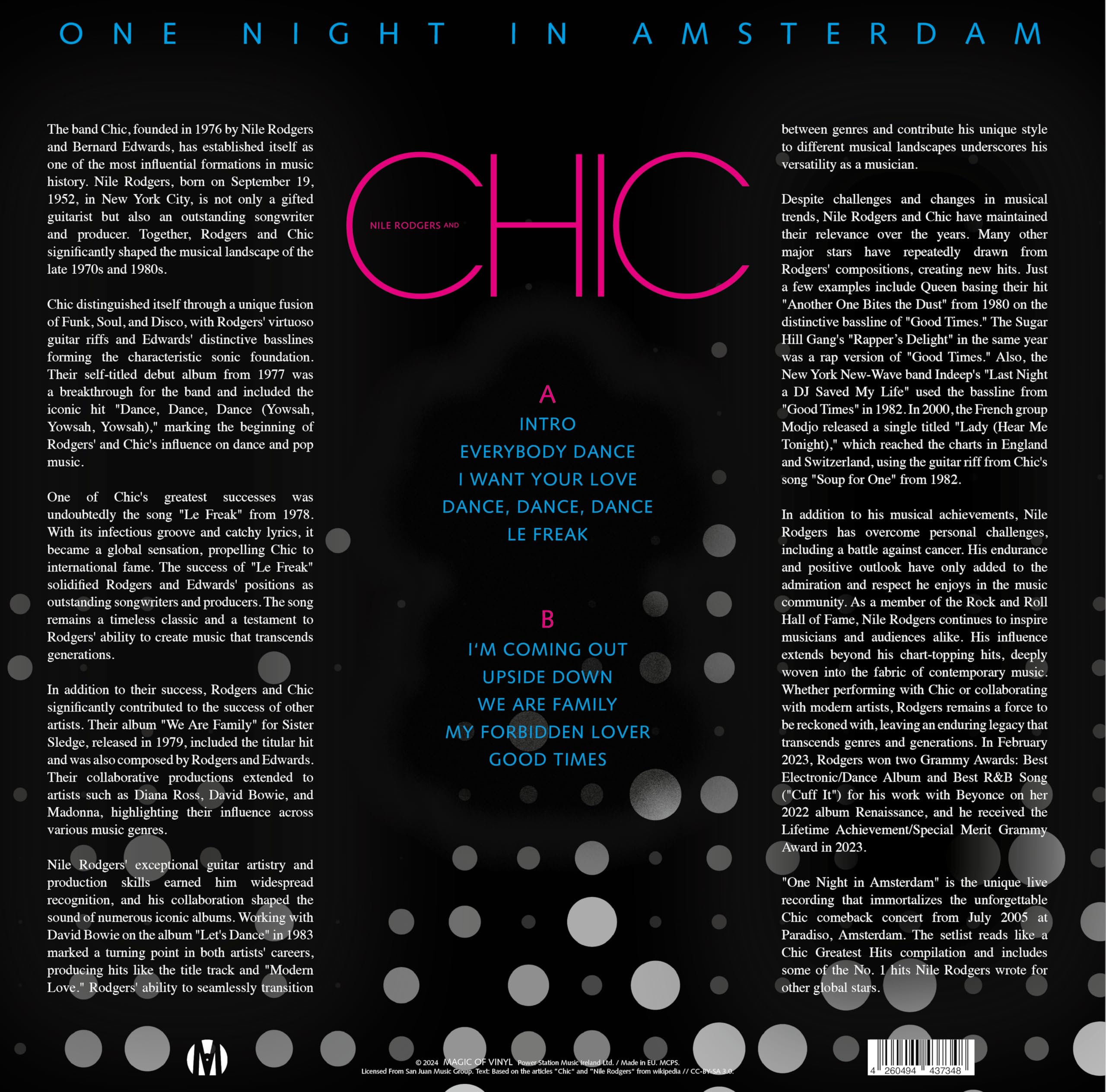 Chic - One Night In Amsterdam - 180gr. Color in Color - Swirl