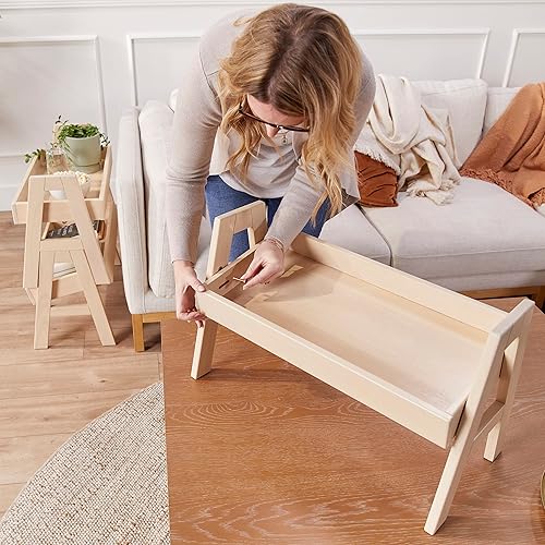 Miniatura 14 de ECR4Kids Estante apilable ajustable con borde completo, estantería, gris lavado Blanco antiguo,Marrón oscuro,Gris (Grey Wash),Natural