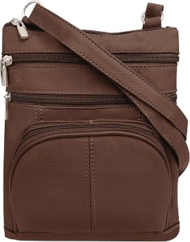 Amazon.com: Roma Leathers Genuine Cross Body Purse Bag, Multi