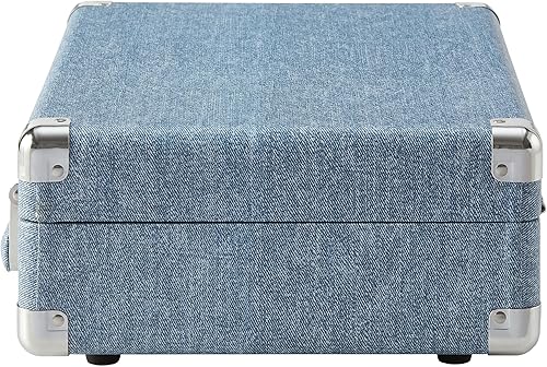 Miniatura 10 de Crosley CR8005F-WD Cruiser Plus - Tocadiscos de vinilo vintage de 3 velocidades con Bluetooth y maleta con altavoces integrados, mezclilla lavada