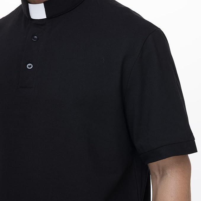 Polo de hombre manga corta con cuello clerical miniatura 9