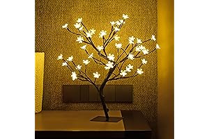 Cool Bedroom Lights: Lightshare 18-Inch Cherry Blossom Bonsai Tree