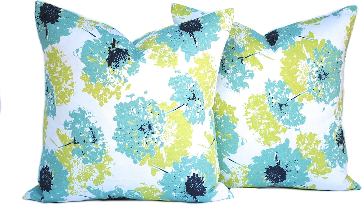 2 Premier Prints Pillow Covers, Decorative Throw Pillow, Decorative Pillow, Accent Pillow, Lime Green Navy Light Blue Pillow