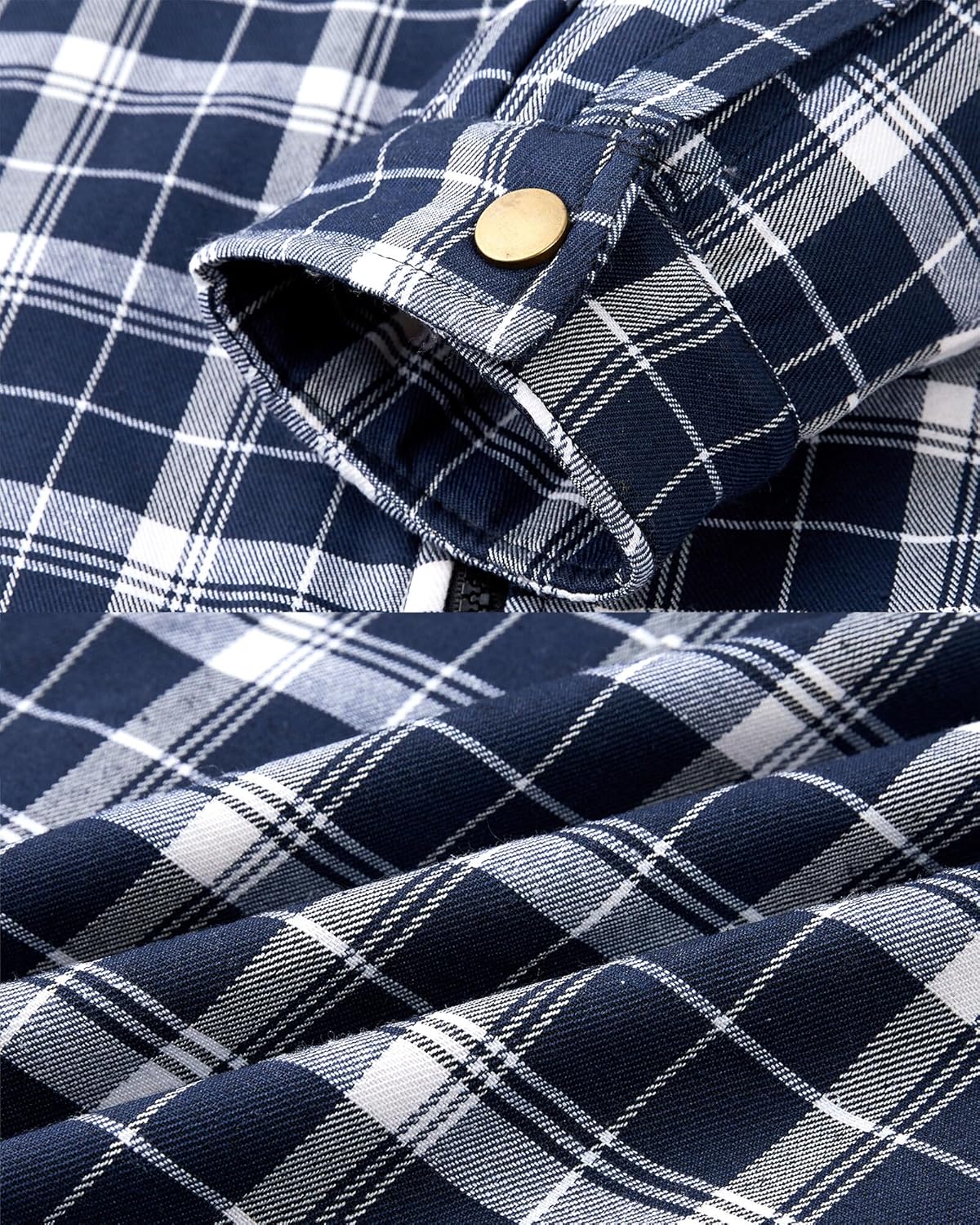 Men's Winter Fleece Warm Thick Plaid Jackets Heavyweight Cotton Hoodies Flannel Hooded Shirt Jacket - Image 6