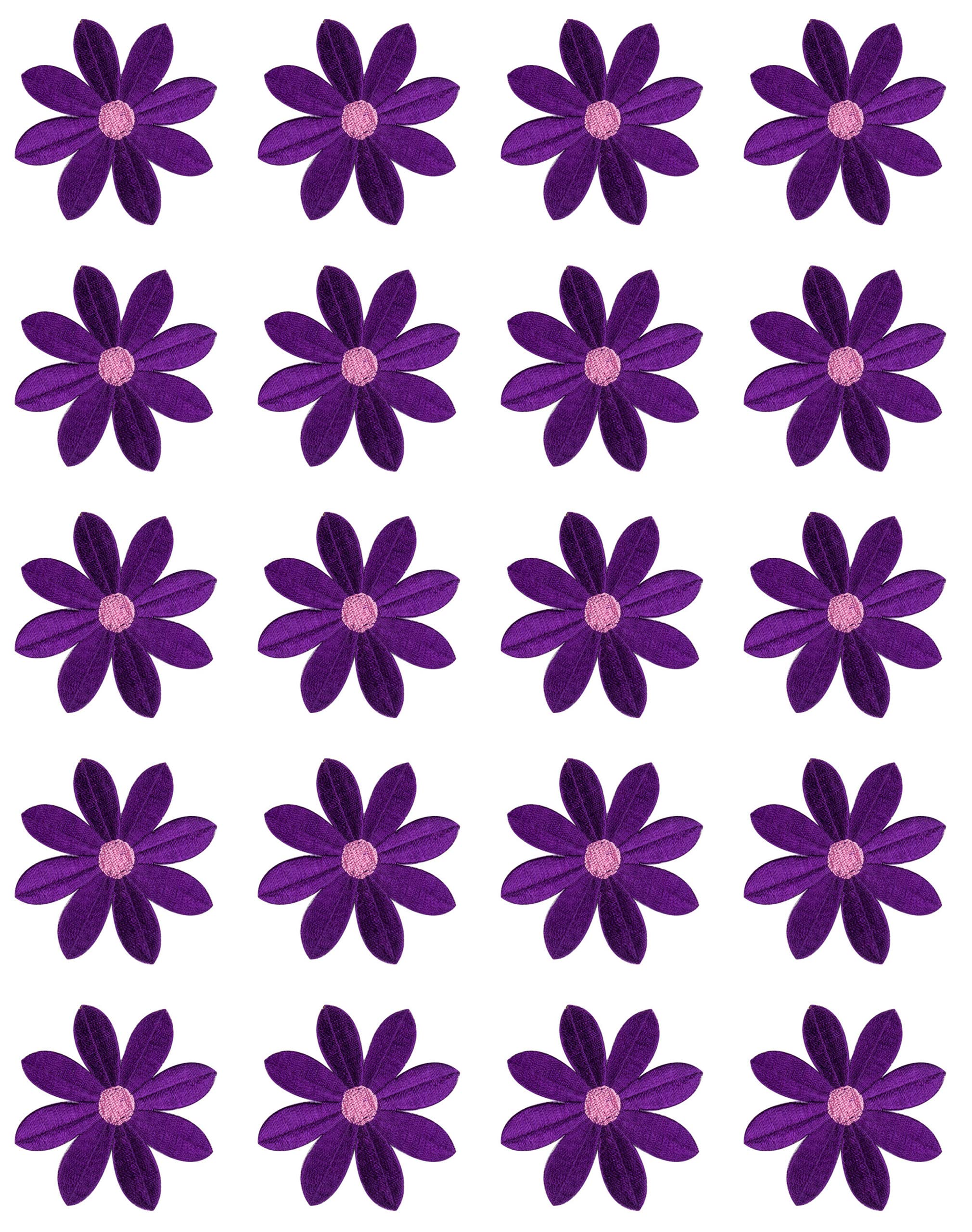 20 Pieces 2.7inch Large Daisy Iron on Patch Embroidered Floral Appliques for Garment Curtain Pillow Blanket Trim Shoes Jeans Clothing Embellishments (