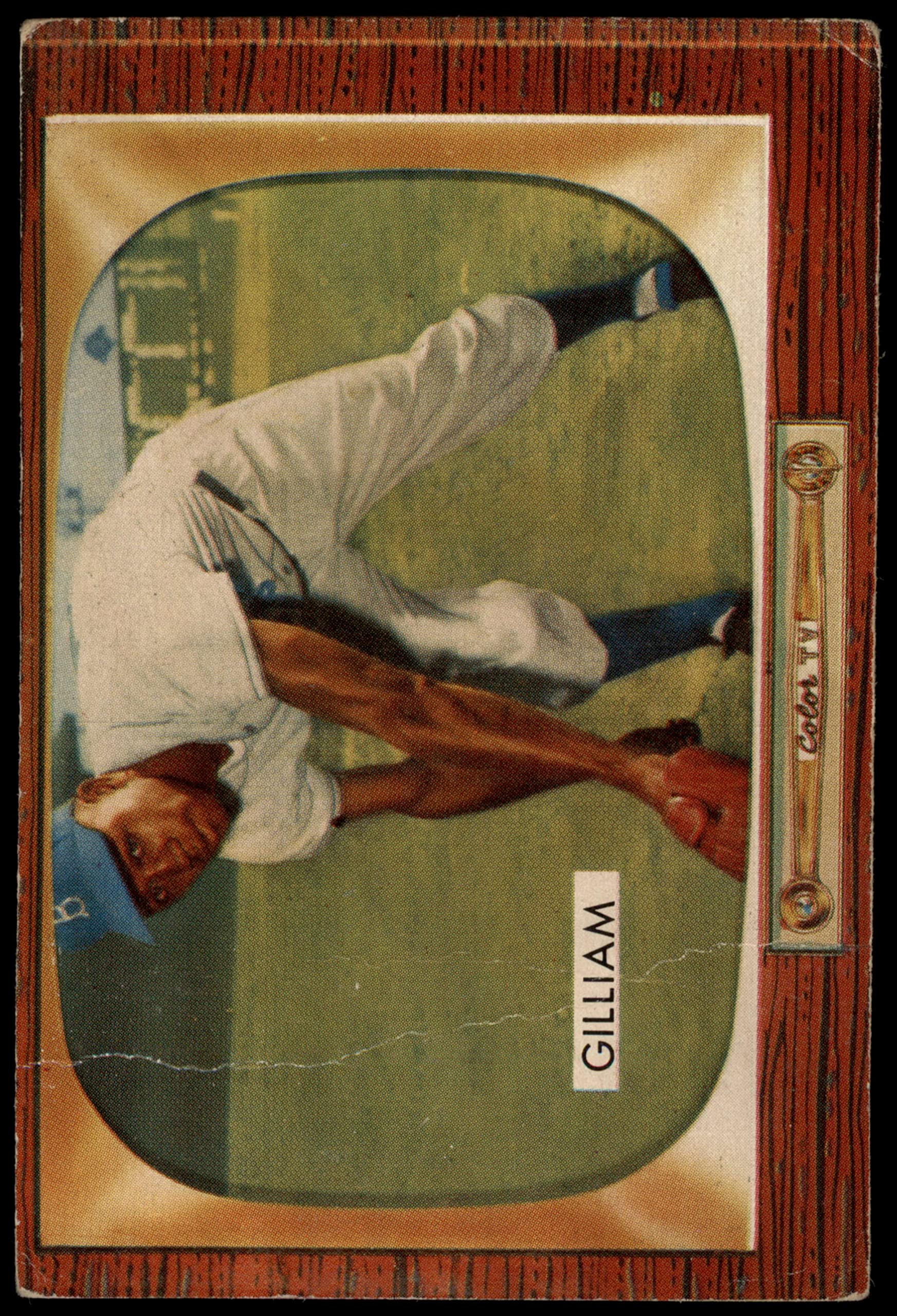 1955 Bowman # 98 Jim Gilliam Brooklyn Dodgers (Baseball Card) FAIR Dodgers