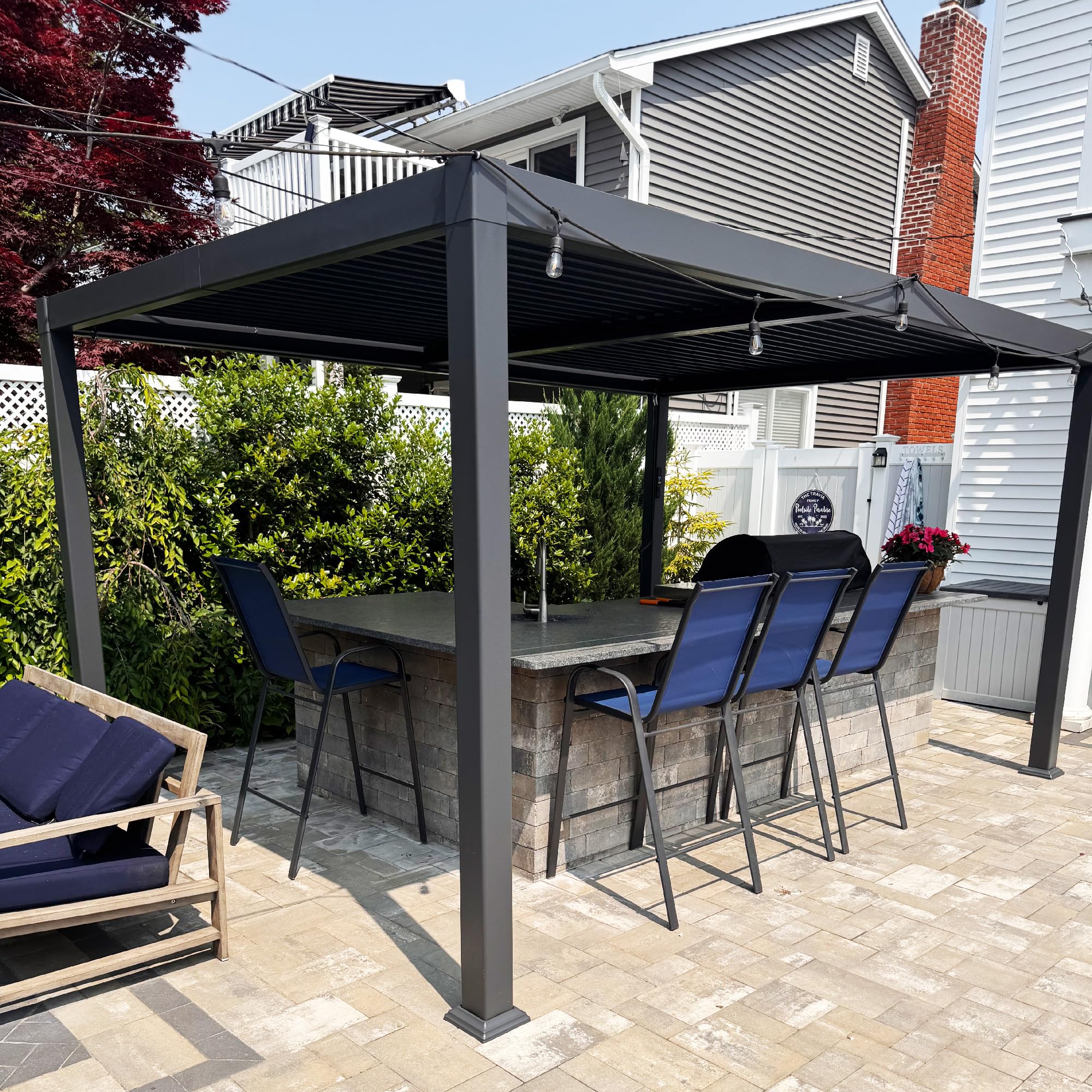 PURPLE LEAF 10x14 Louvered Pergola