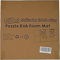 Vista 8 de KC Cubs Suave y seguro, no tóxico, para niños, rompecabezas multicolor entrelazado para ejercicio, tapete de espuma EVA para el suelo