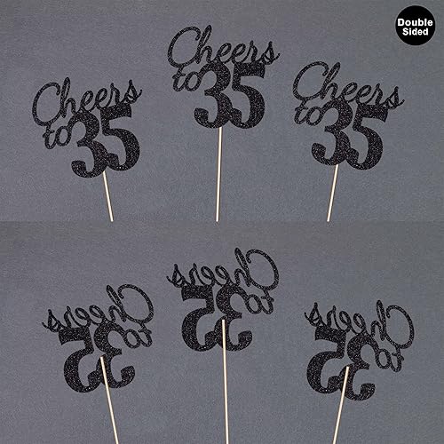 Miniatura 153 de Gexolenu Cheers to 40, paquete de 10 centros de mesa de cumpleaños de 40 cumpleaños con purpurina de color oro rosa de doble cara para mesas