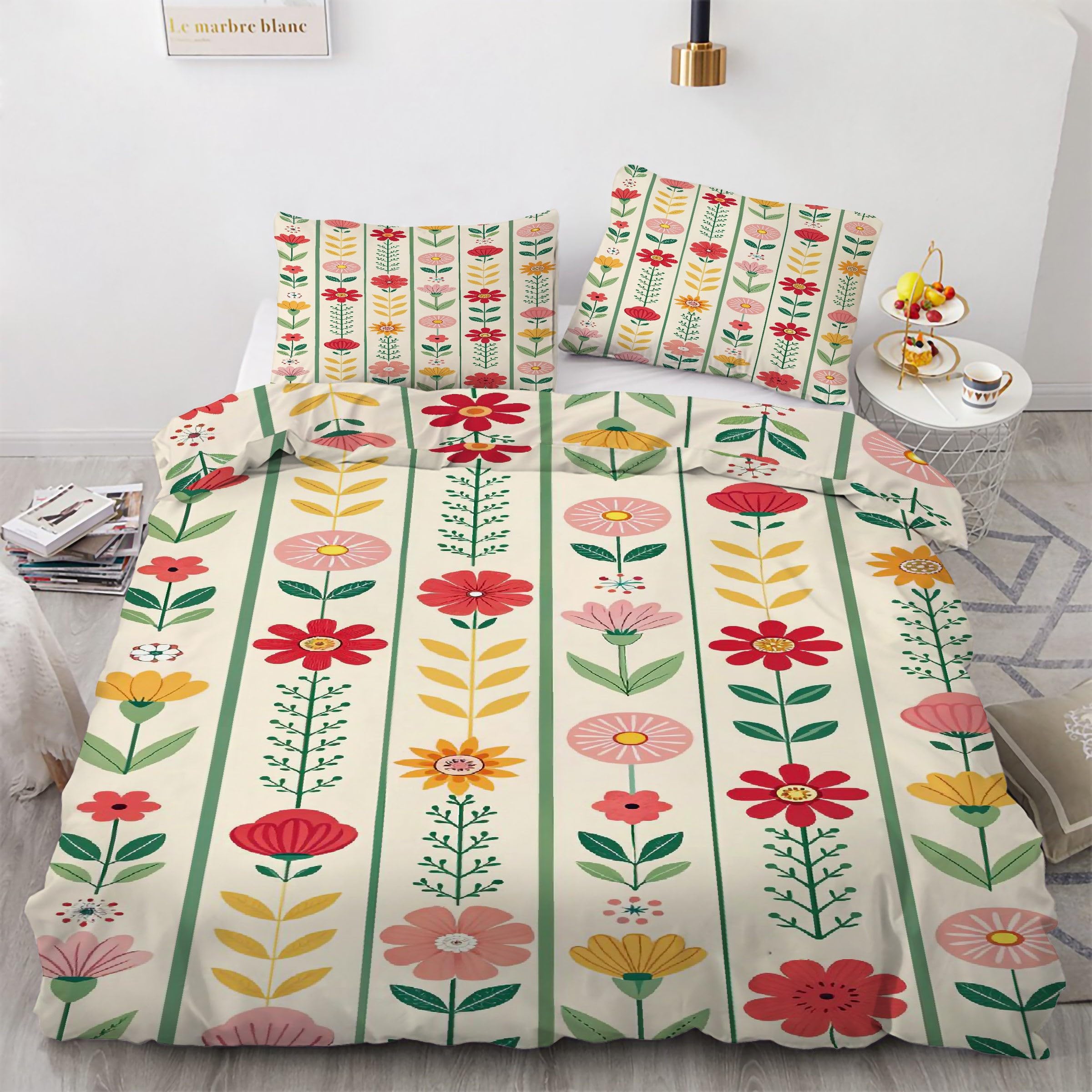 Housse de couette 160x200 en microfibre douce avec fermeture éclair pratique
