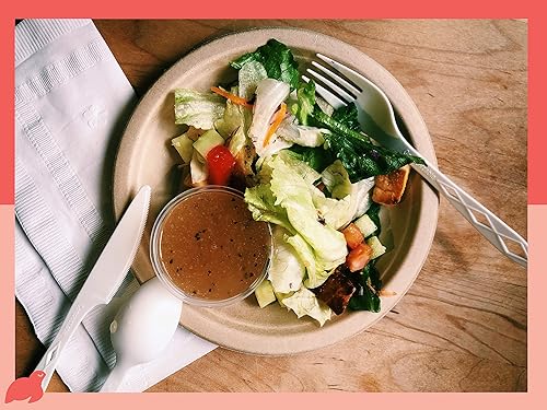 Miniatura 9 de Tenedores desechables CPLA 100% compostables paquete de 300 tenedores desechables CPLA. Juego de cubiertos no plásticos. Cubiertos ecológicos,