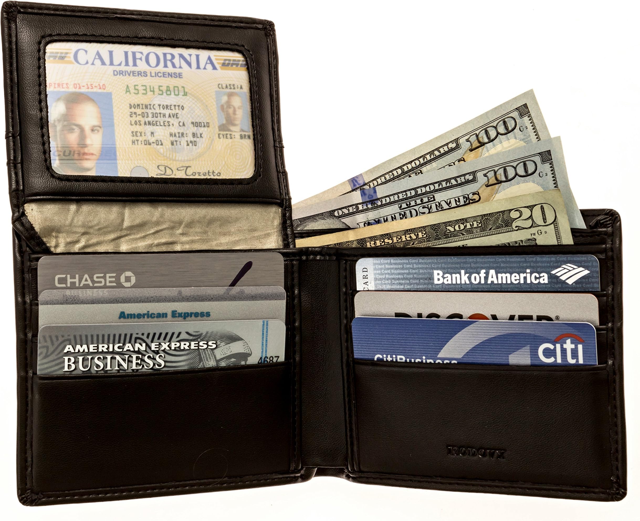 Rodovy Leather Wallet for Men - Bifold RFID Wallet for The Ultimate in Protection