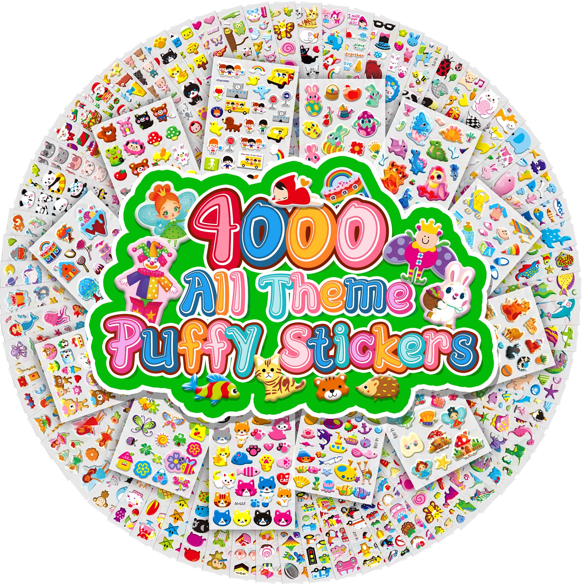 Sinceroduct 3200+ 3D Puffy Stickers for Toddlers Kids Teacher's Reward — Amazon image 11