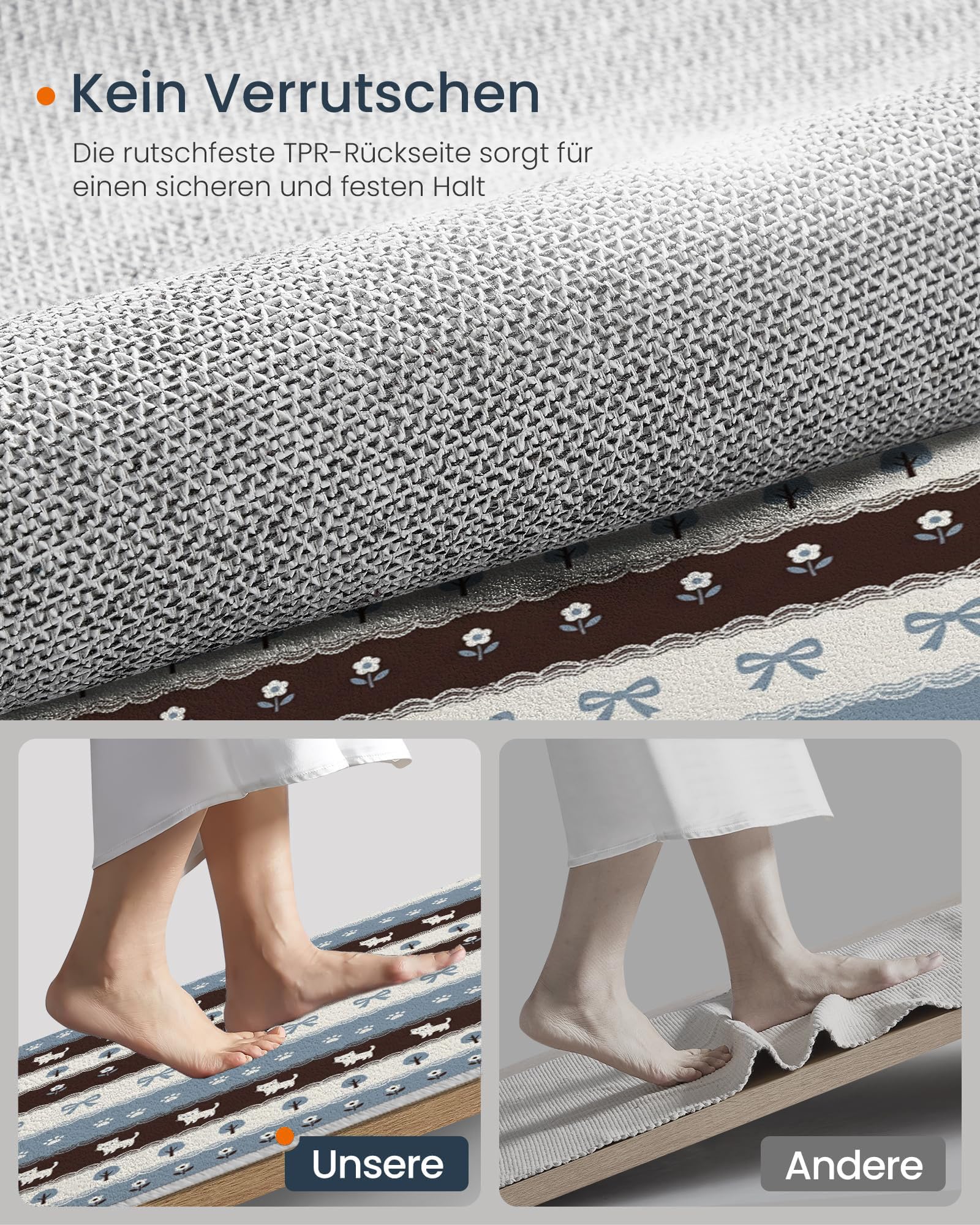 Bleu Clair Brumeux Rayures Coréennespaillasson Durable Et Antidérapant Retient L’Eau Et Les Saletés Facile À Nettoyerpaillasson Interieur80 X 120 Cm Tapis D'Entrée Antidérapant
