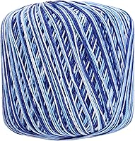 Vista 34 de Threadart - Paquete de 6 bolas de hilo de ganchillo multicolor 100% algodón puro, color 52