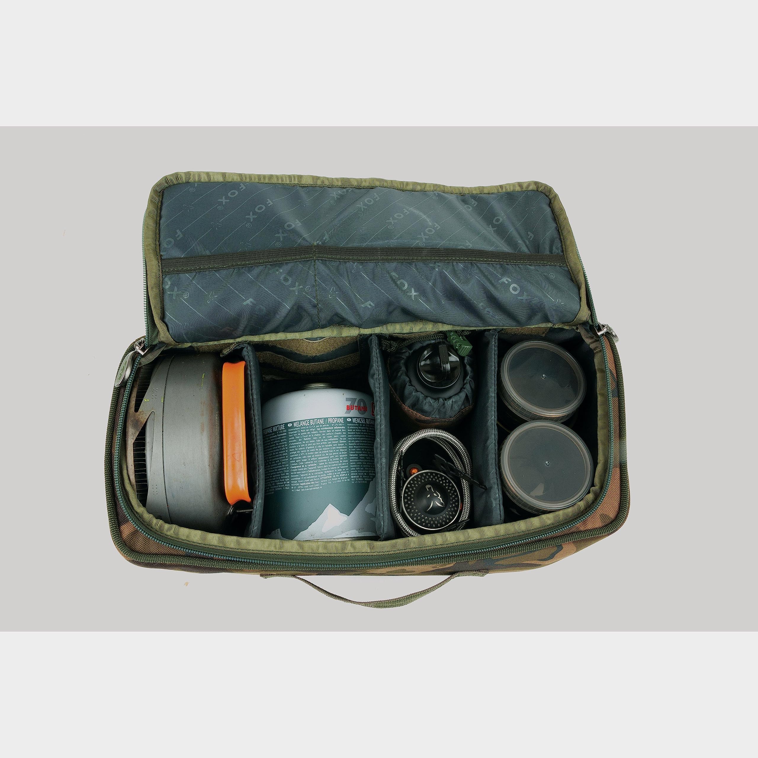 Fox Camolite Brew Kit Bag - Campingset zum Tee & Kaffee Kochen, Campinggeschirr, Trinkbecher & Flasche zum Karpfenangeln
