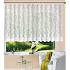 Gardinenbox Store Jacquard Mainz - Tenda In Tessuto Floreale Con Nastro Arricciato - Bianco, 145x450 Cm - Per Soggiorno E Camere