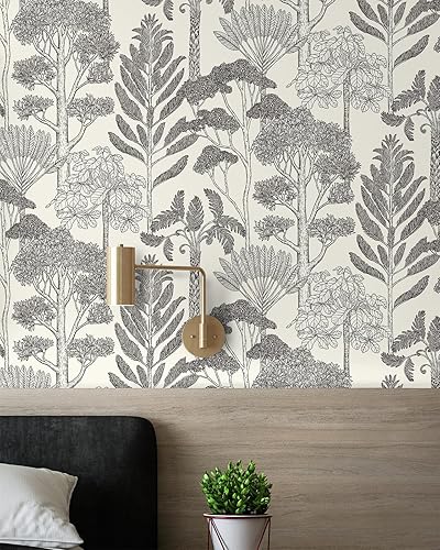 Forest Vintage Peel and Stick Wallpaper for Bathroom Waterproof Boho