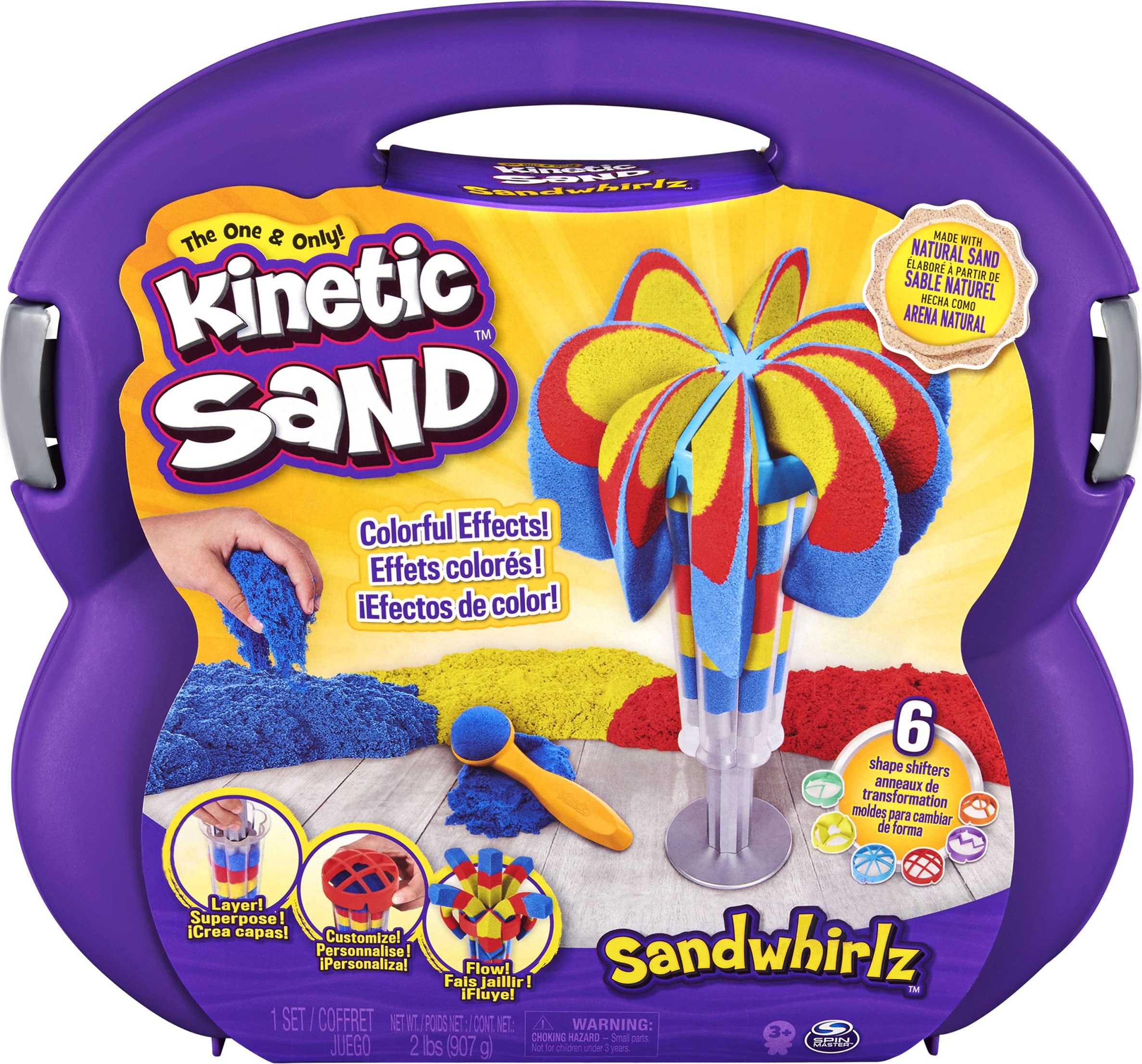 Kinetic Sand, Sandwhirlz Playset with 3 