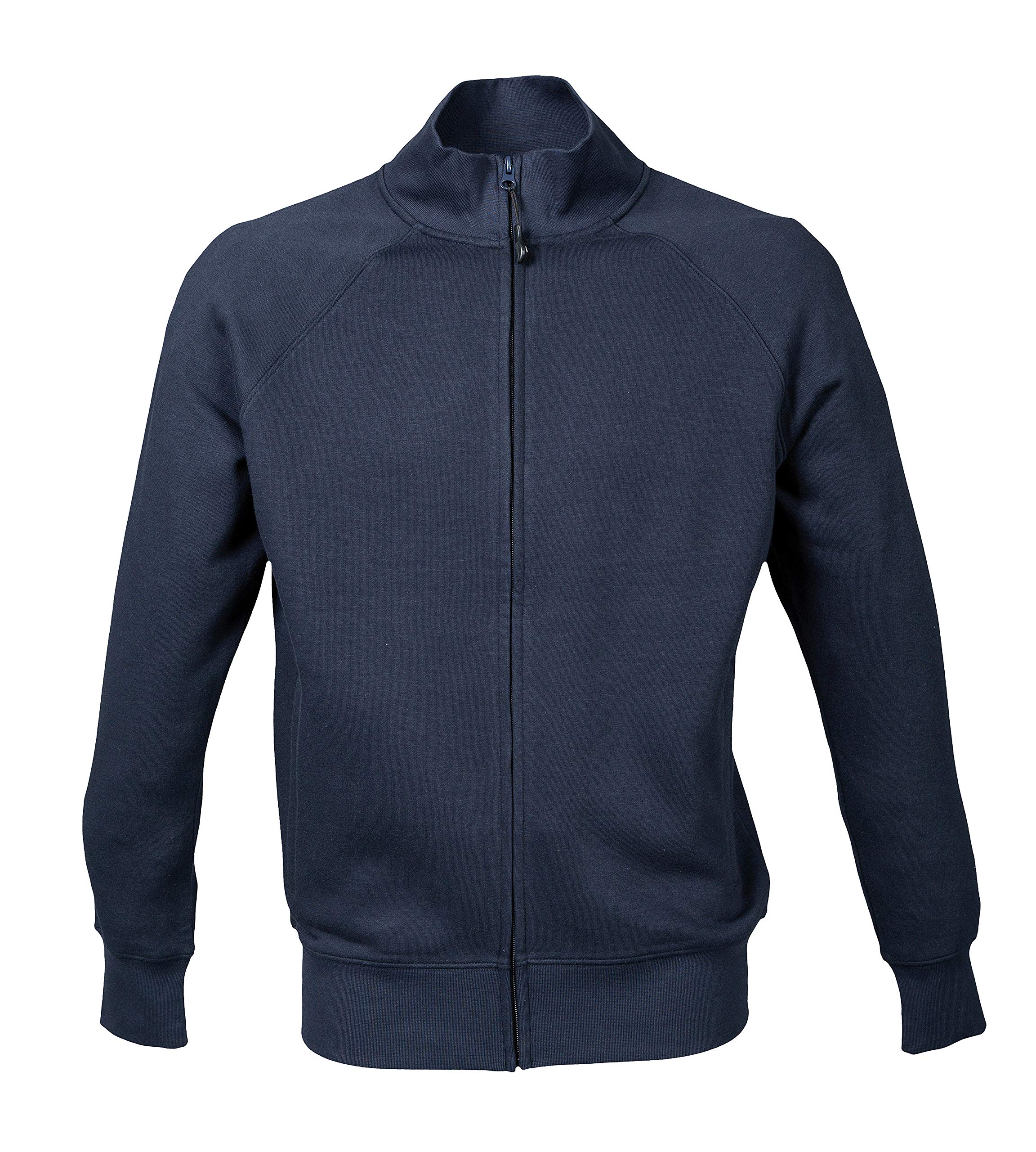 JRC 993124 Malesia Man Felpa da Uomo Misto Cotone Poliestere Chiusura Zip Lunga Tasche Laterali Blu Navy