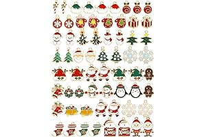 Bonuci 61-Piece Christmas Pendant Charms for DIY Jewelry