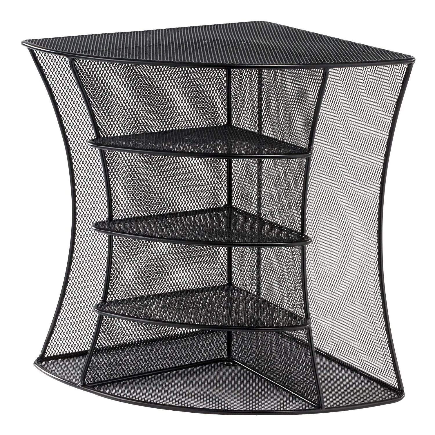 Safco Onyx Dual Use Mesh Corner Agenda - Noir