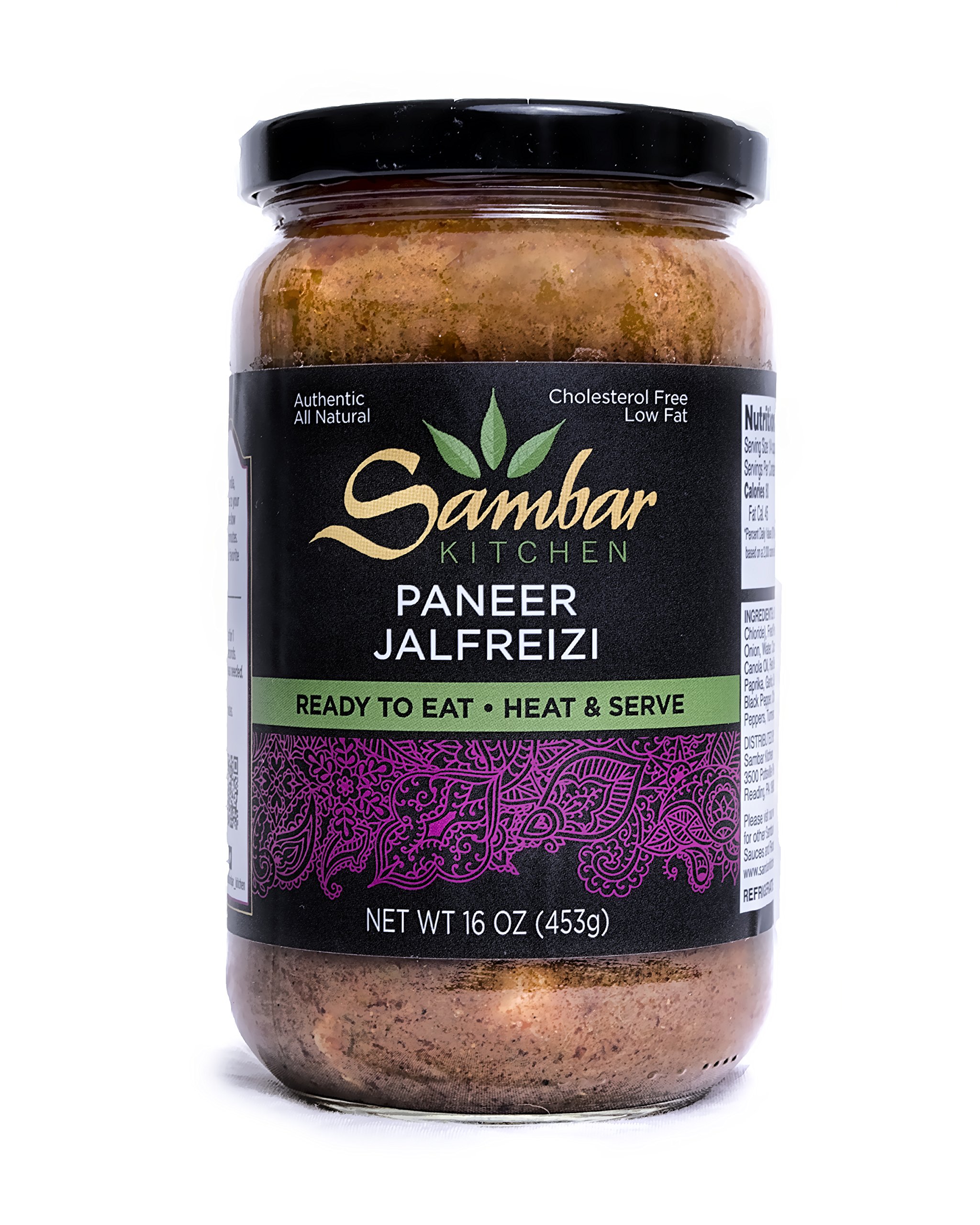 SAMBAR KITCHEN | (12 pack) Paneer Jalfrezi Sauce. Ready to Eat Simmer Sauce. Authentic Southern Indian Cuisine.
