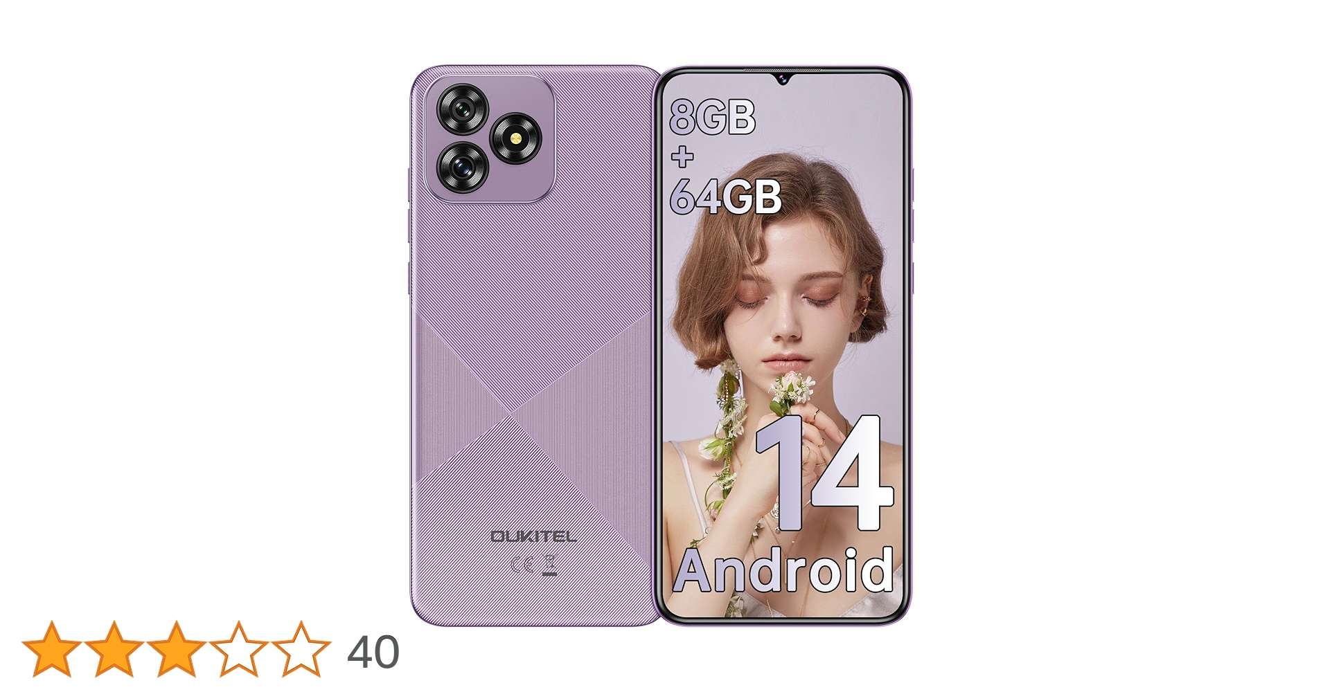 Amazon | OUKITEL C53 SIMフリースマートフォン 本体 8GB RAM+64GB 1TB