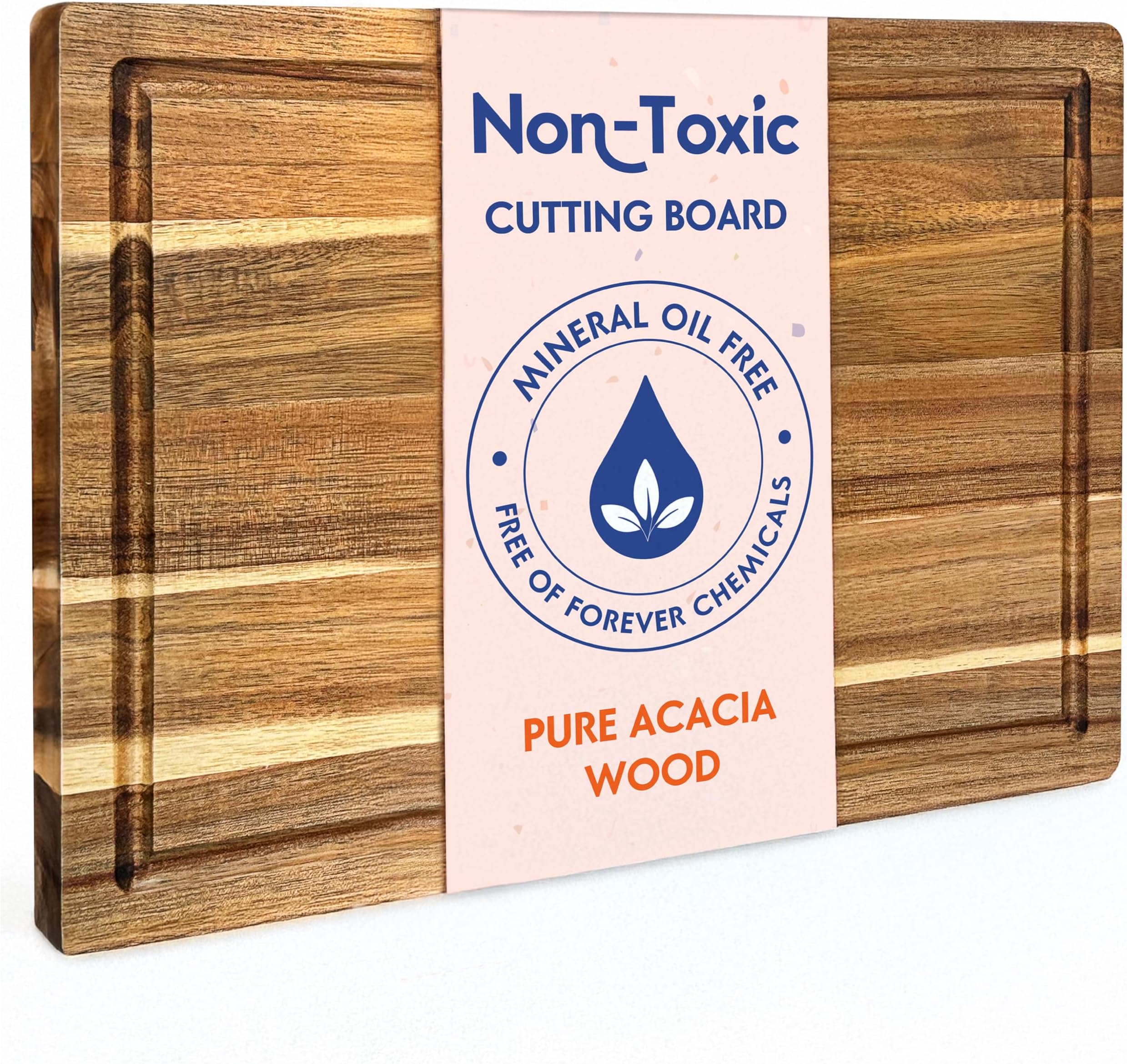 Ziruma Premium Teak Wood Cutting Board — Extra Large 20x14 Reversible with Juice Groove & Hand Grips