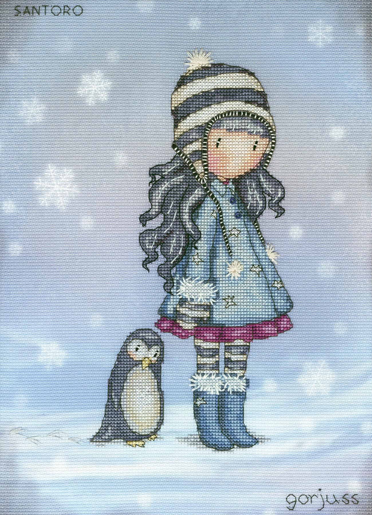 Bothy Threads Counted Cross Stitch kit - Blizzard by Gorjuss