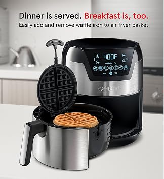 Gourmia GAFW598 2 in 1-5-Quart Digital Air Fryer + Waffle Maker