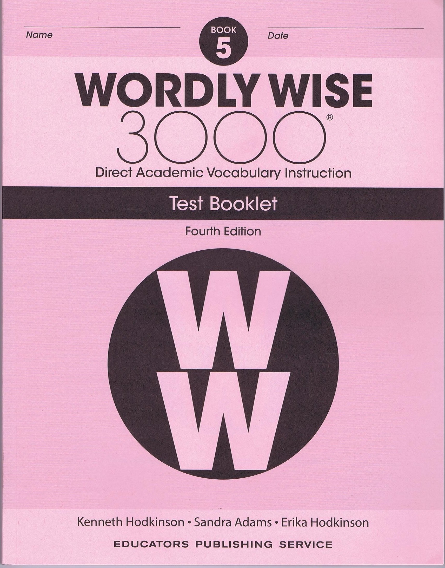 Wordly Wise, Grade 5 Test Booklet
