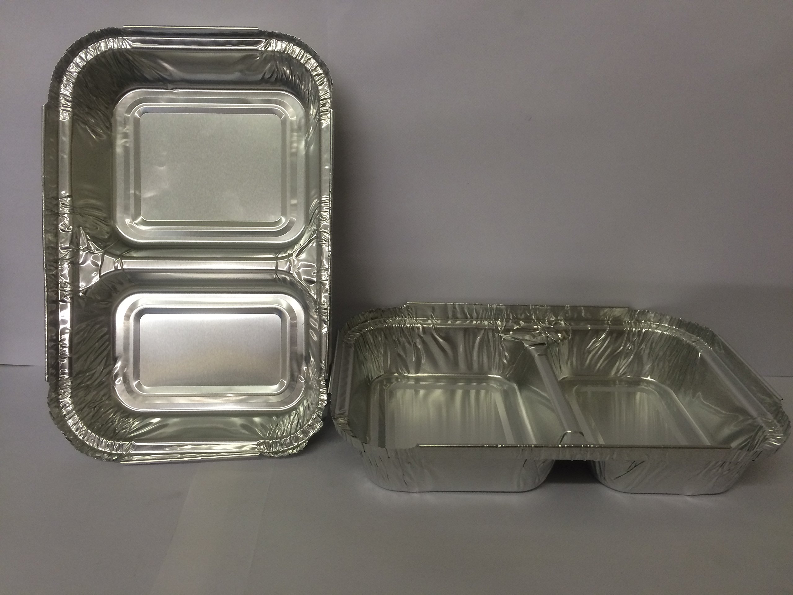 100 x 2 Compartment Foil (7.5" x 4.5" x 1")(Lids NOT Included) (Free P&P on All Products)
