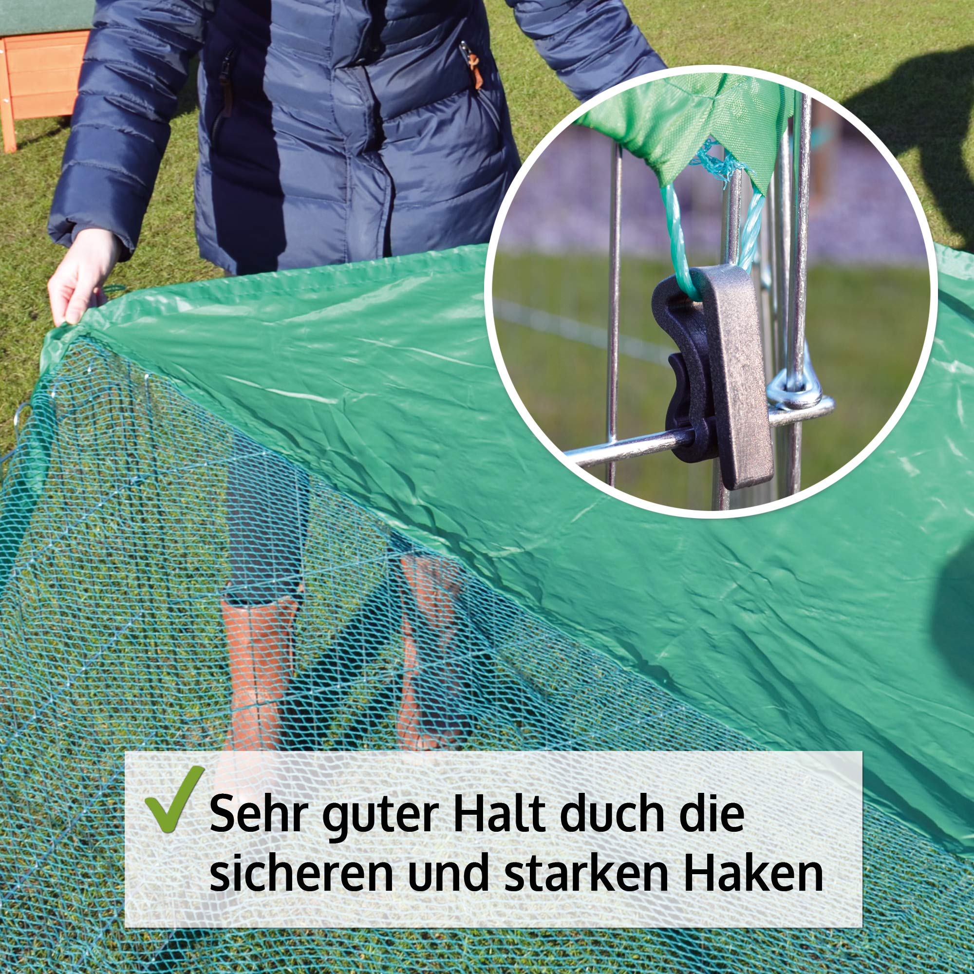 zooprinz premium xxl Freilaufgehege/Auslaufgitter - ideal für Kleintiere und Hunde/Welpen - mit Schutznetz - 2 Modelle zur Wahl mit oder ohne Bodenschutz - perfekt für drinnen und draußen - winterfest