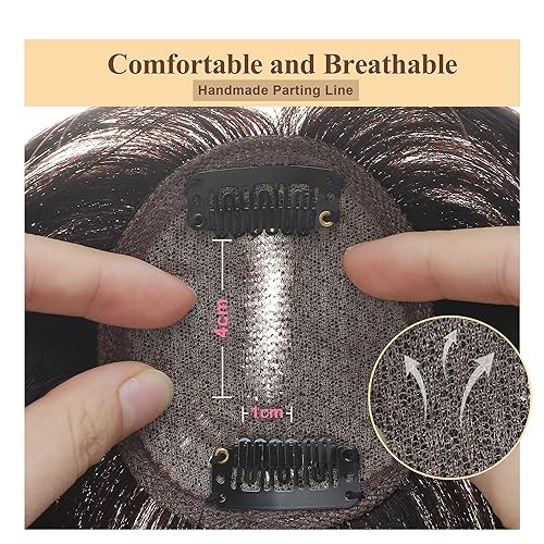 Miniatura 4 de meralona Toppers de cabello humano real para mujer