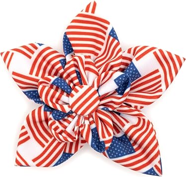 THE WORTHY DOG Summer Patterned Pet Flower for Dogs & Cats, Flag