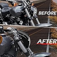 Vista 5 de Cubierta de carenado de faro negro brillante de aluminio para Harley Breakout, kit de cubierta de carenado de aluminio para Harley Davidson Softail