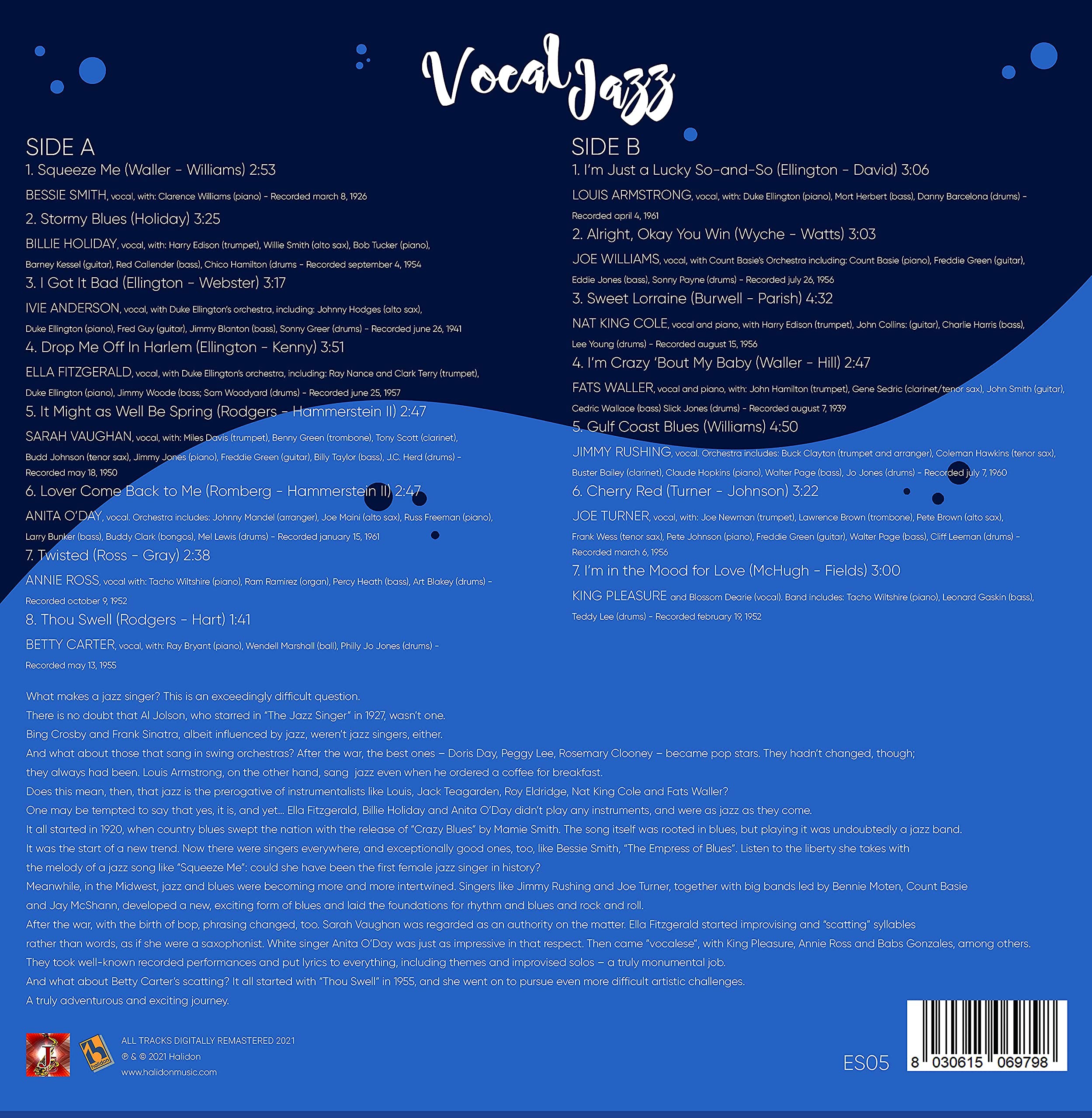 4 Vinili - The Best Of Blues, Swing & Jazz, Bebop, Vocal Jazz